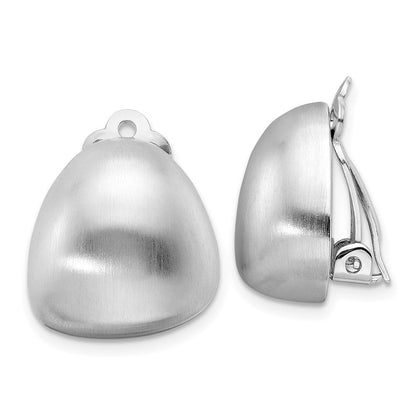 Sterlingsilber Rhodiniert Satiniert Non-pierced Ohrringe