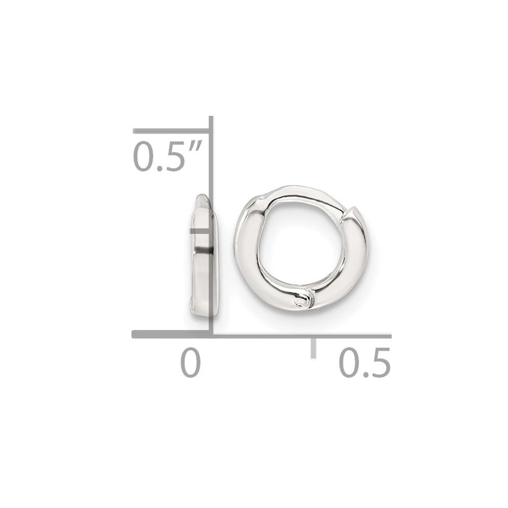 Sterlingsilber Poliert 8.2x1.6mm Rund Klappbar Creolen