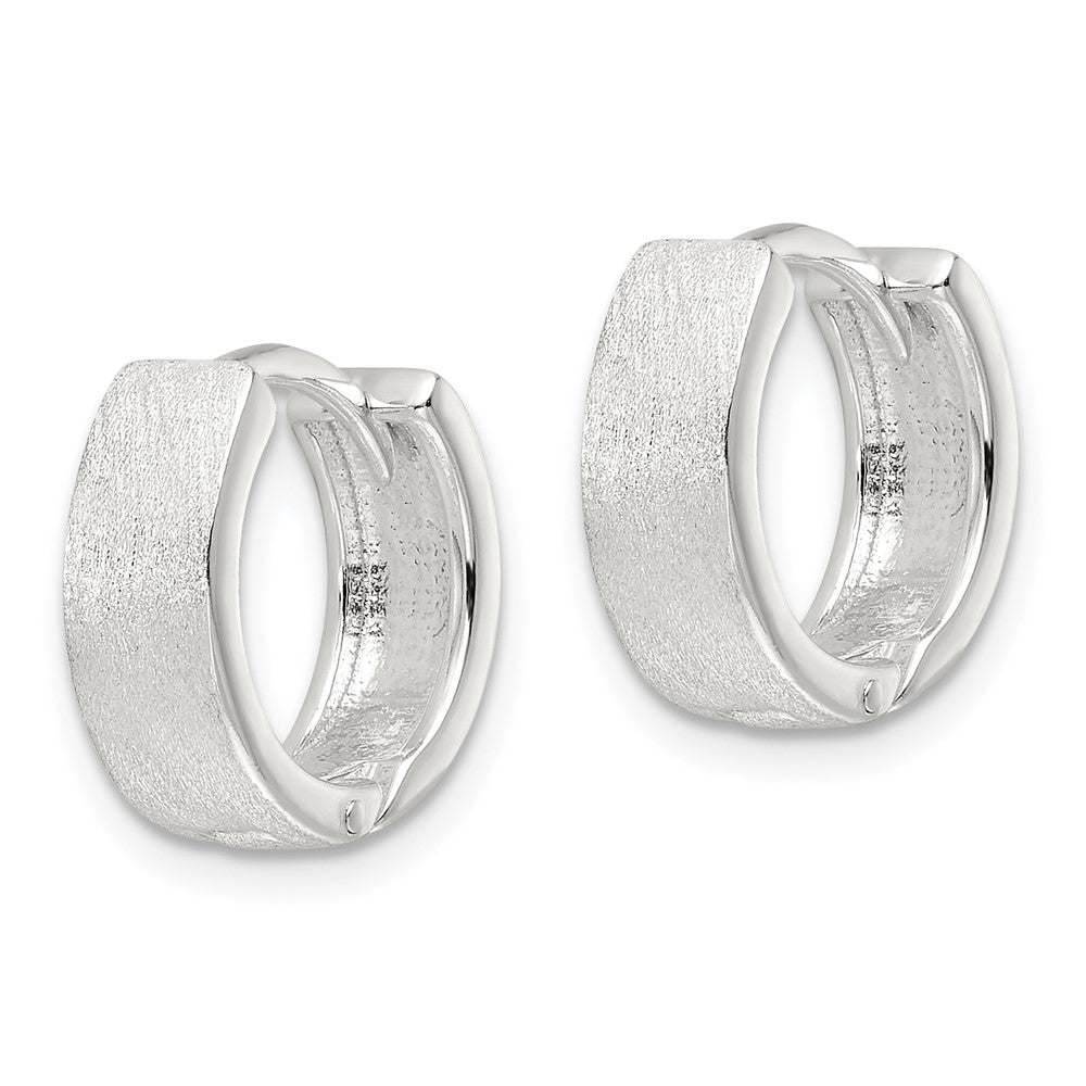 Sterlingsilber Gebürstet und Poliert 5mm Klappbar Creolen
