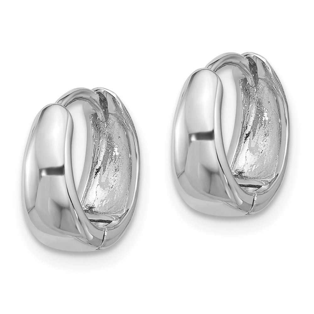Sterlingsilber Rhodiniert 12x5mm Huggie Creolen