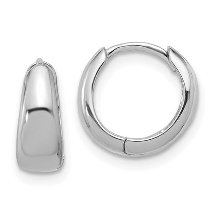 Sterlingsilber Rhodiniert 12x5mm Huggie Creolen