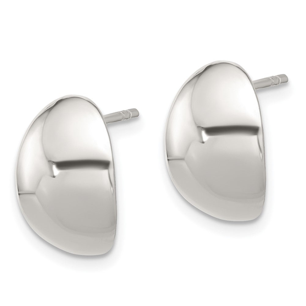 Sterlingsilber Poliert Gebogen C-shape Ohrstecker