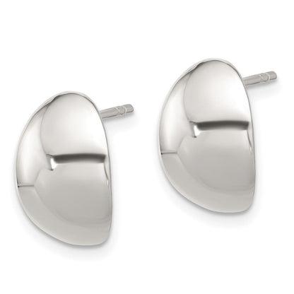 Sterlingsilber Poliert Gebogen C-shape Ohrstecker