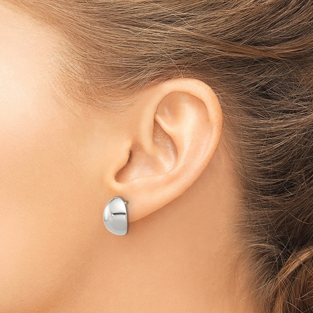 Sterlingsilber Poliert Gebogen C-shape Ohrstecker