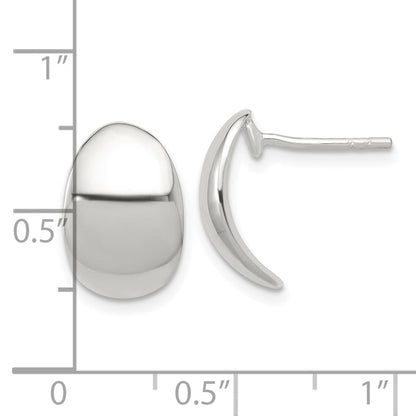Sterlingsilber Poliert Gebogen C-shape Ohrstecker
