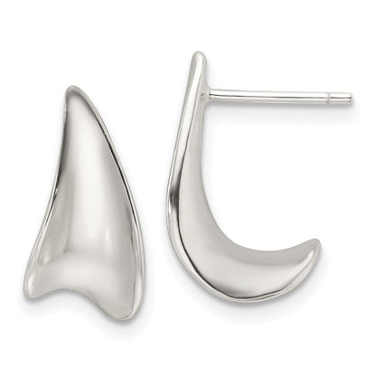 Sterlingsilber E-coating Poliert Fantasie J Creolen