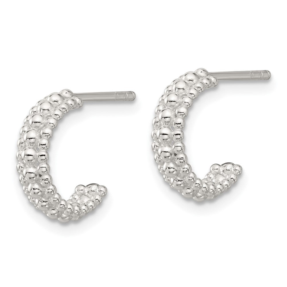 Sterlingsilber E-coated Gekugelt C- Creolen