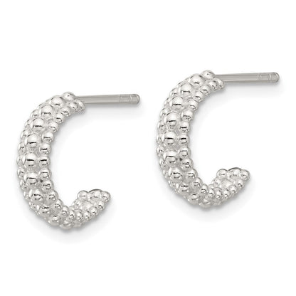 Sterlingsilber E-coated Gekugelt C- Creolen