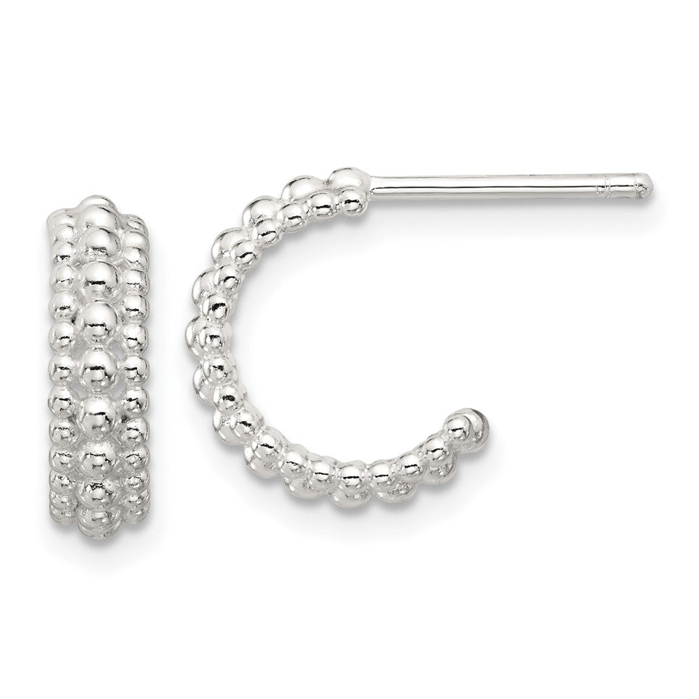 Sterlingsilber E-coated Gekugelt C- Creolen