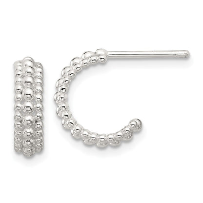 Sterlingsilber E-coated Gekugelt C- Creolen