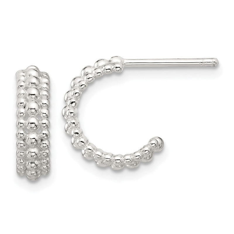 Sterlingsilber E-coated Gekugelt C- Creolen