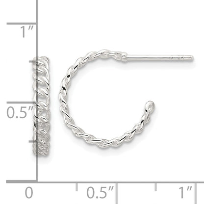 Sterlingsilber E-coated Panzer Glieder C- Creolen