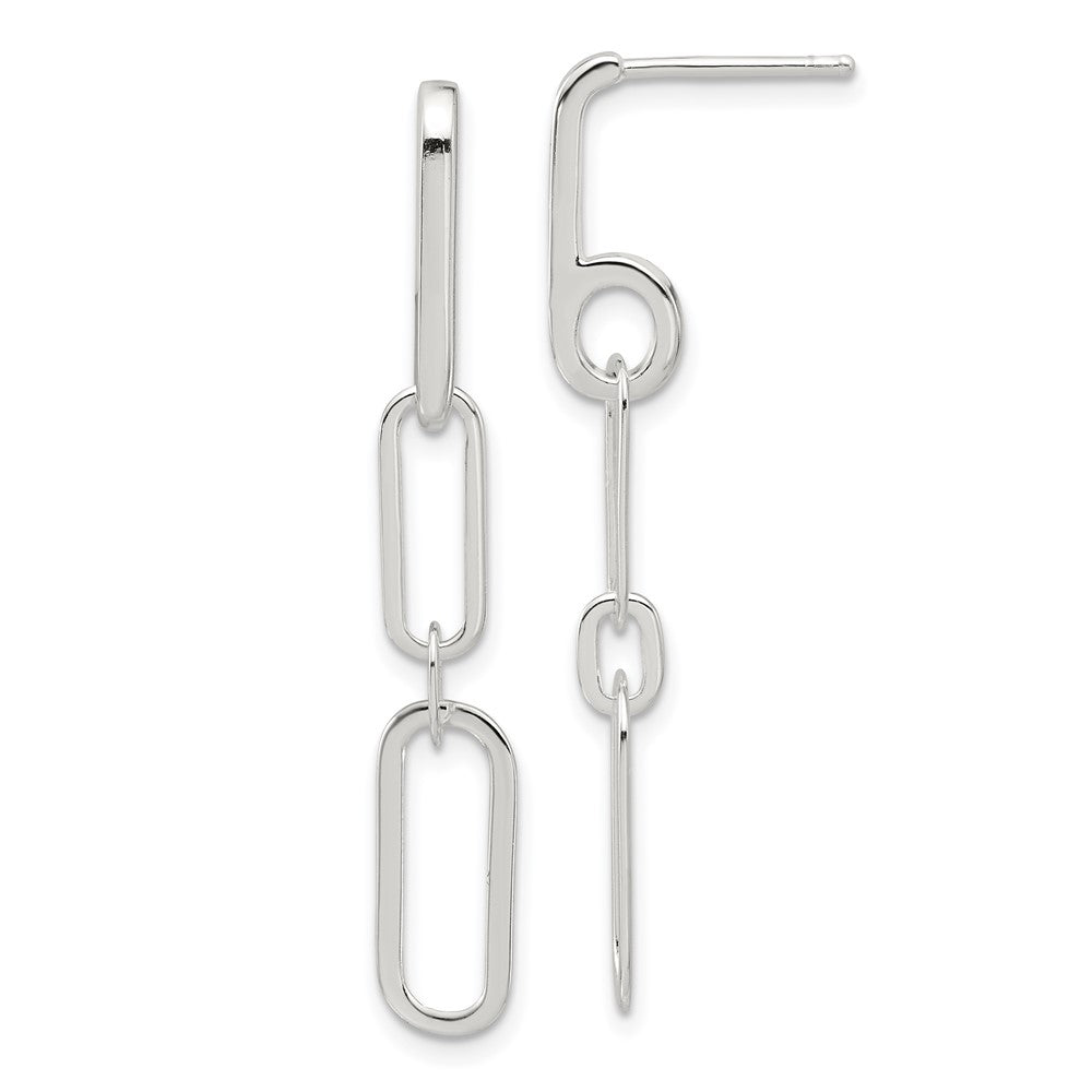 Sterlingsilber E-coated Büroklammer Glieder Stecker Ohrhänger