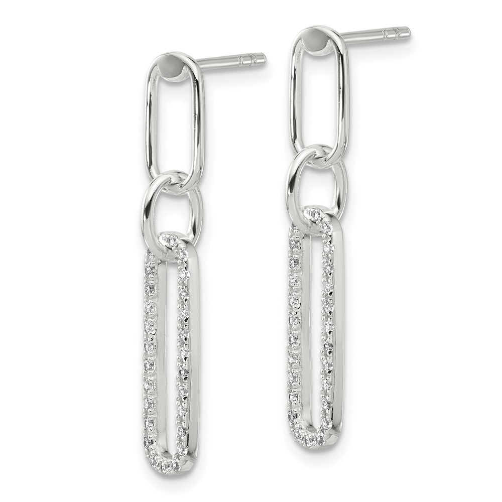 Sterlingsilber E-coated Zirkonia Stecker Ohrhänger