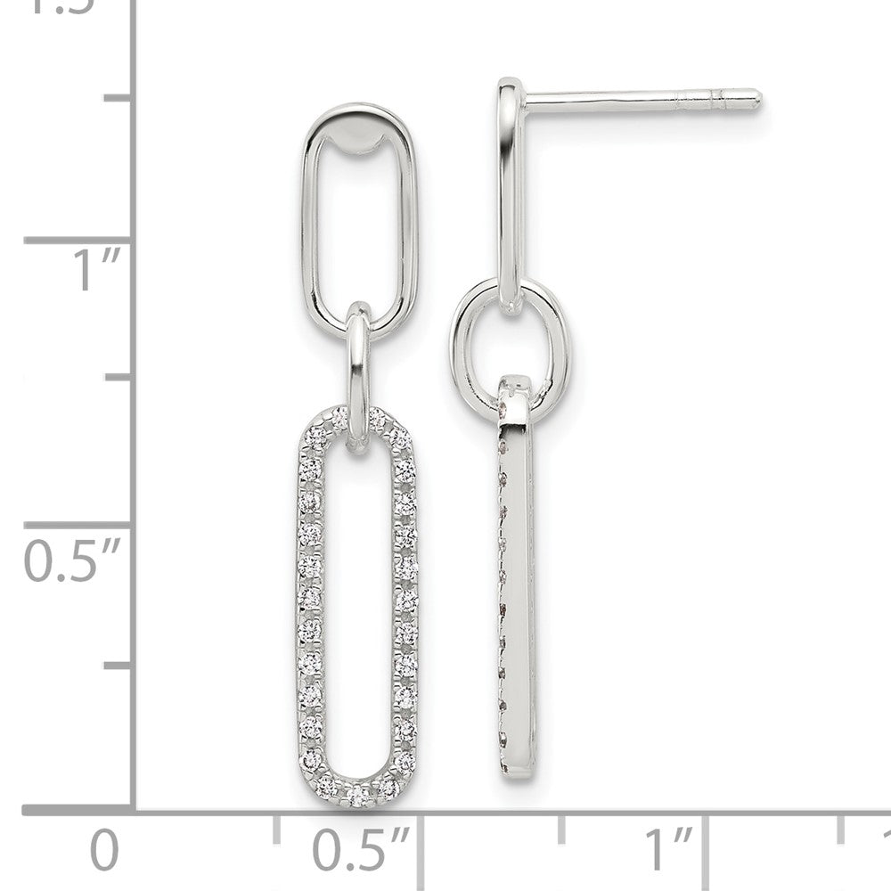 Sterlingsilber E-coated Zirkonia Stecker Ohrhänger
