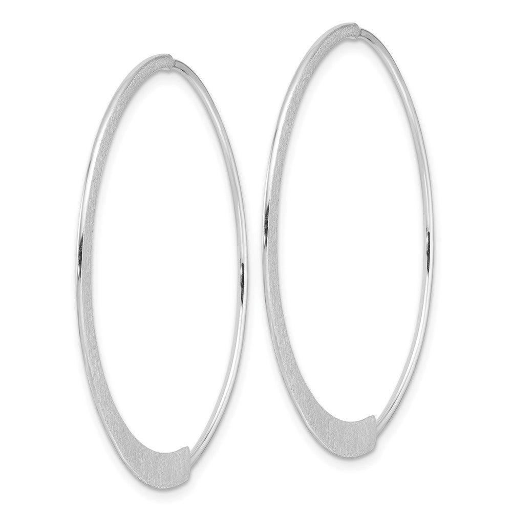 Sterlingsilber Rhodiniert Gebürstet/textured Threader Creolen