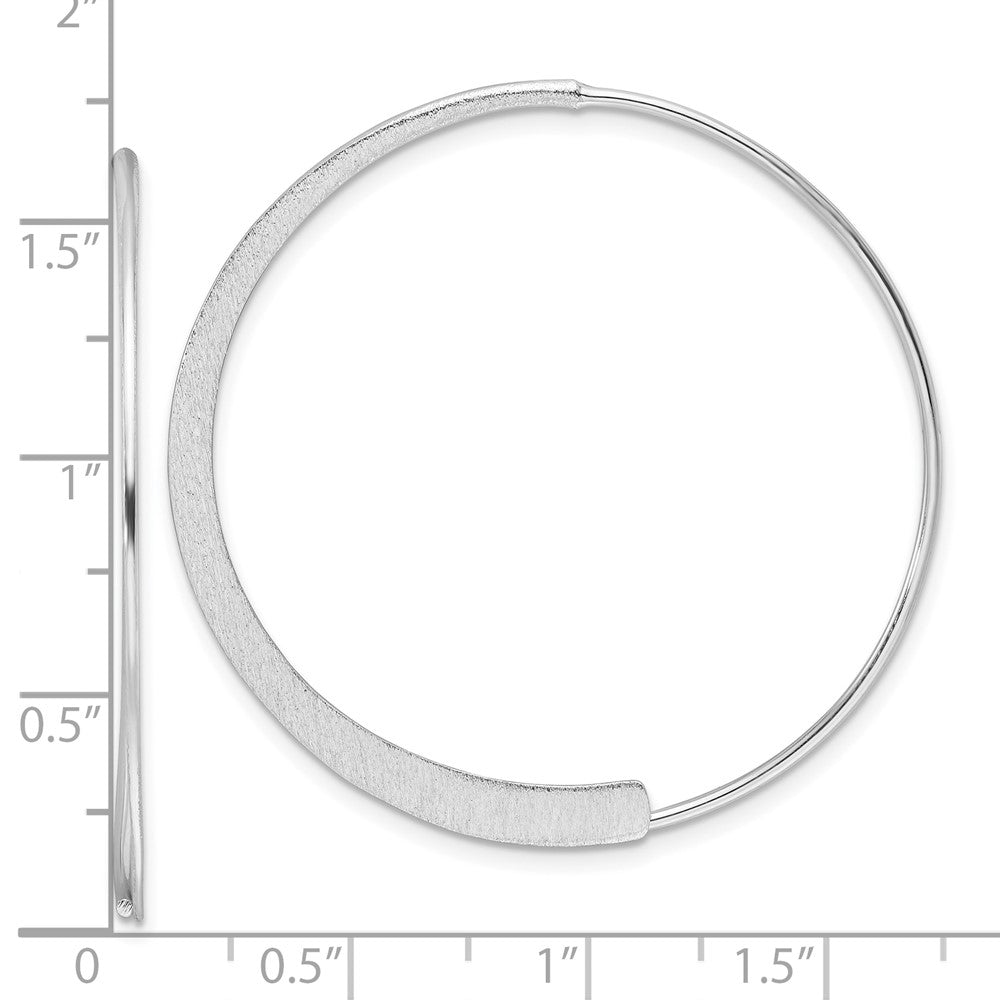 Sterlingsilber Rhodiniert Gebürstet/textured Threader Creolen