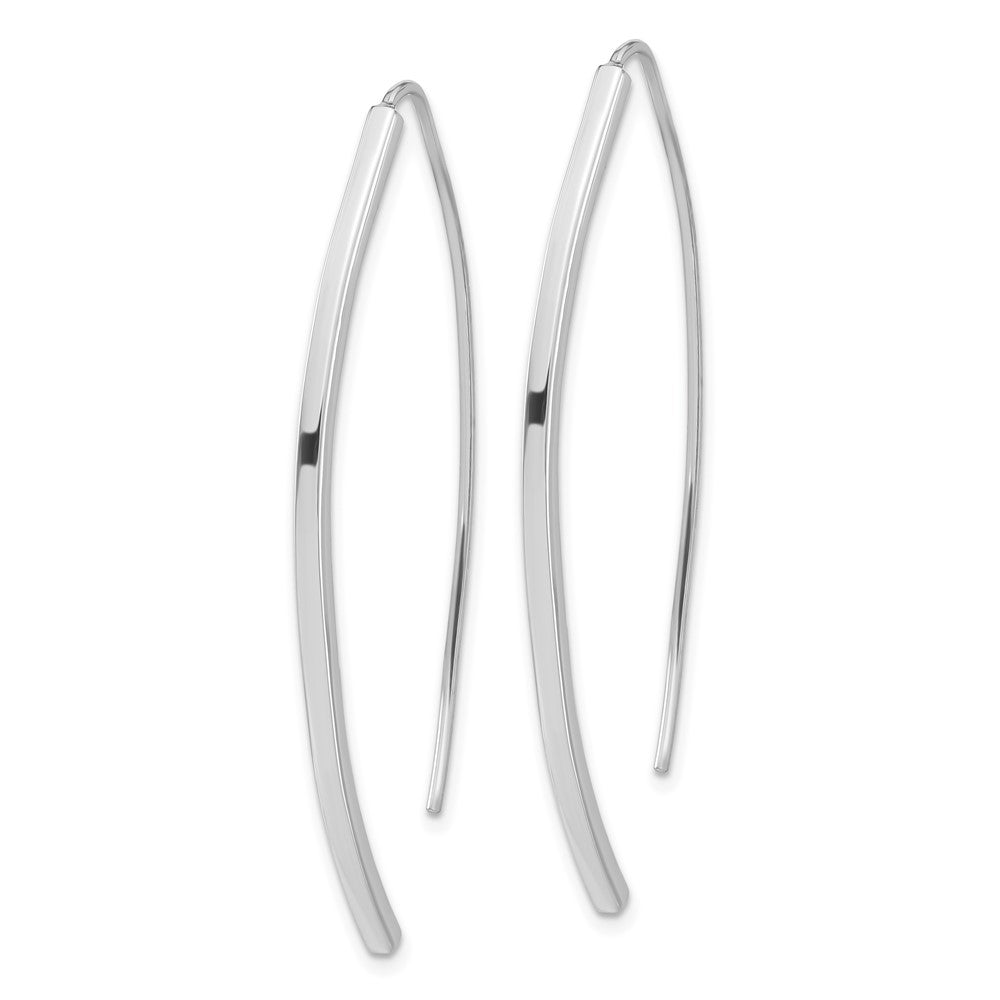 Sterlingsilber Rhodiniert Poliert Threader Stab Ohrringe