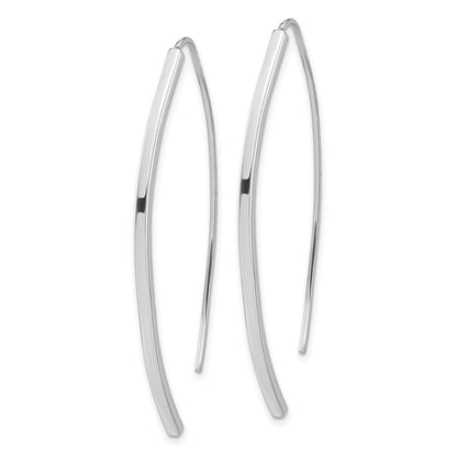 Sterlingsilber Rhodiniert Poliert Threader Stab Ohrringe