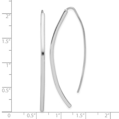 Sterlingsilber Rhodiniert Poliert Threader Stab Ohrringe