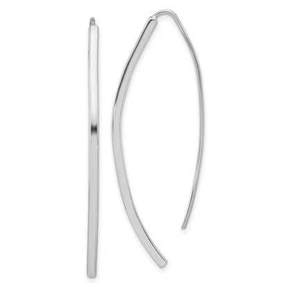 Sterlingsilber Rhodiniert Poliert Threader Stab Ohrringe