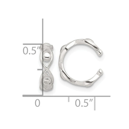 Sterlingsilber E-coating Poliert Pair Of 2 Manschette Ohrringe