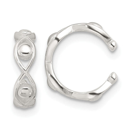 Sterlingsilber E-coating Poliert Pair Of 2 Manschette Ohrringe