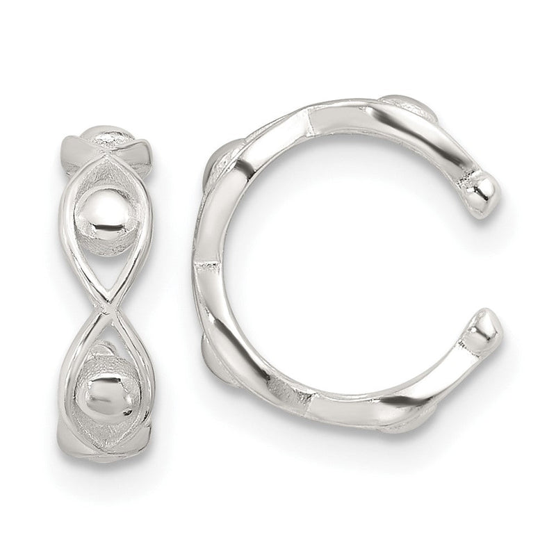 Sterlingsilber E-coating Poliert Pair Of 2 Manschette Ohrringe