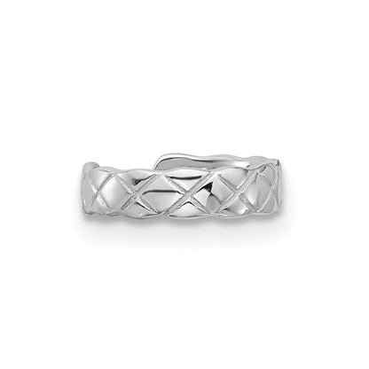 Sterlingsilber Rhodiniert Poliert Kreuz-cross Design Einfach Manschette Ohrring