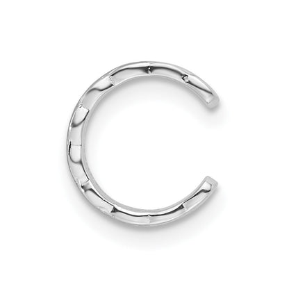 Sterlingsilber Rhodiniert Poliert Kreuz-cross Design Einfach Manschette Ohrring