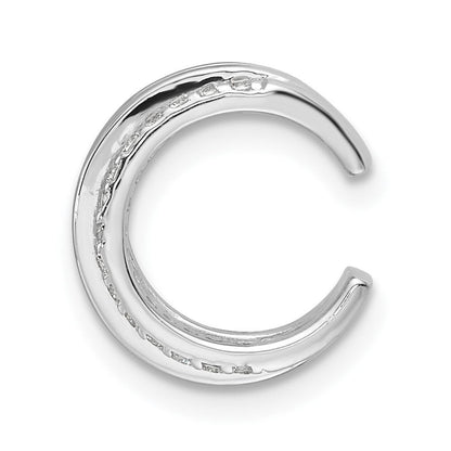 Sterlingsilber Rhodiniert Poliert 4 Reihe Zirkonia Einfach Manschette Ohrring