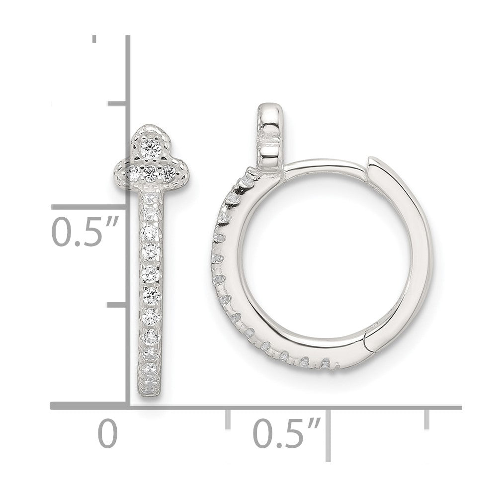 Sterlingsilber E-coating Fantasie Zirkonia Klappbar Creolen