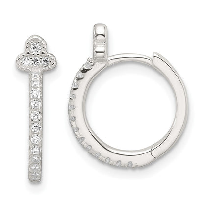 Sterlingsilber E-coating Fantasie Zirkonia Klappbar Creolen