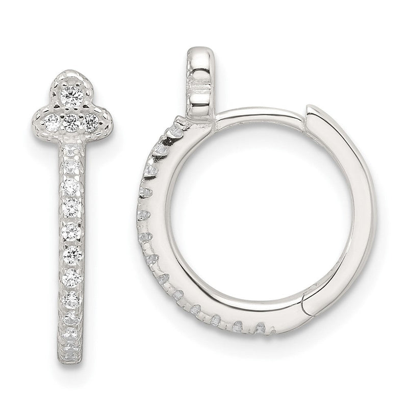 Sterlingsilber E-coating Fantasie Zirkonia Klappbar Creolen