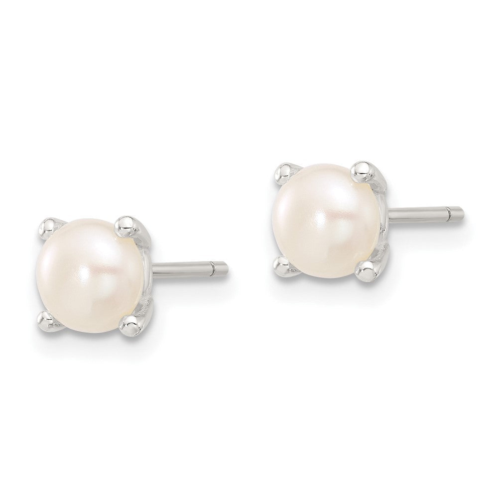 Sterlingsilber E-coating 6mm Fwc Perle Ohrstecker