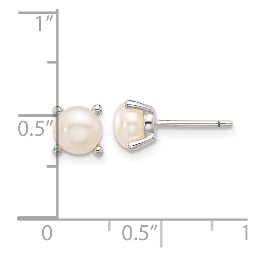 Sterlingsilber E-coating 6mm Fwc Perle Ohrstecker