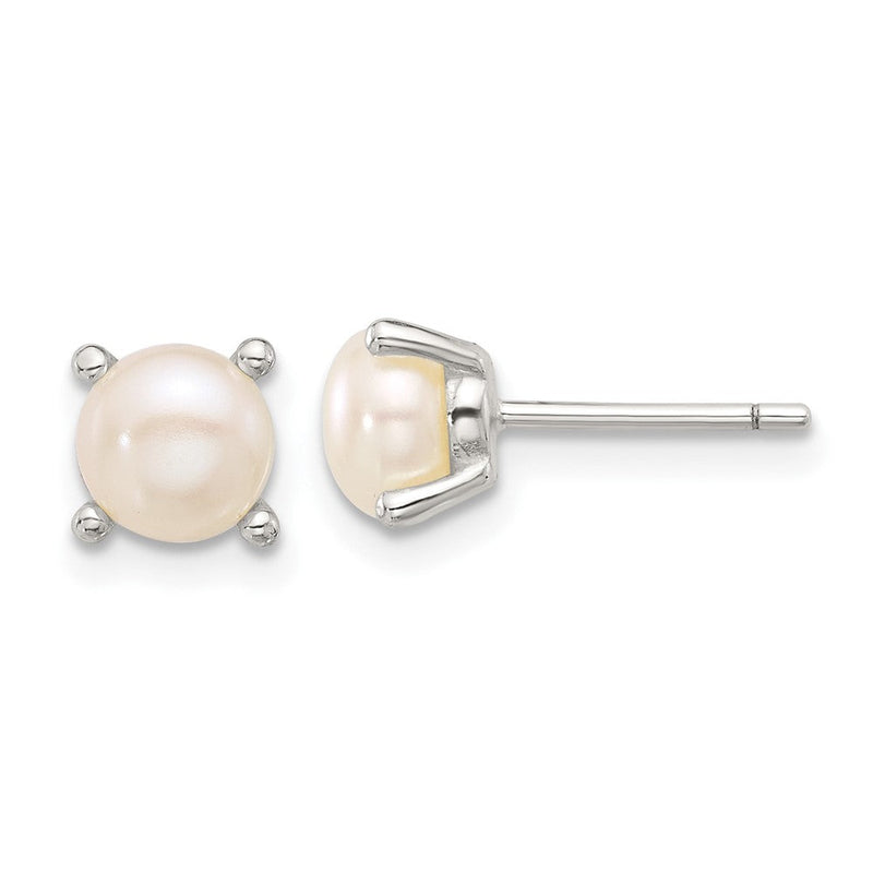 Sterlingsilber E-coating 6mm Fwc Perle Ohrstecker