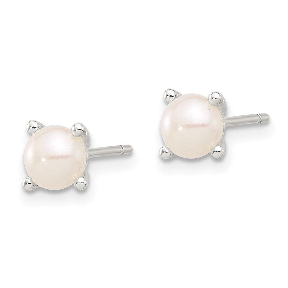 Sterlingsilber E-coating 5mm Fwc Perle Ohrstecker