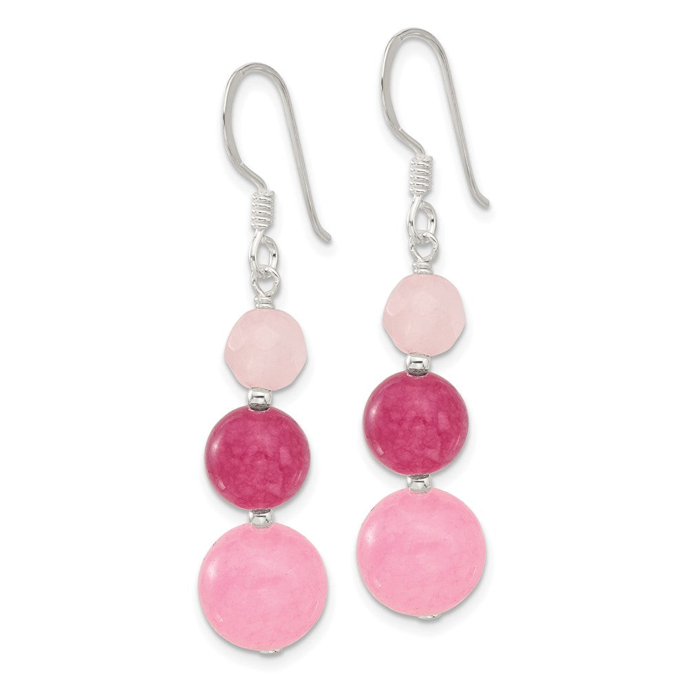 Sterlingsilber Poliert Rosa/rose/strawberry Quarz Ohrhänger