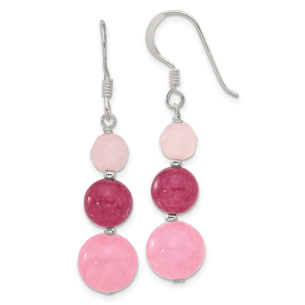 Sterlingsilber Poliert Rosa/rose/strawberry Quarz Ohrhänger