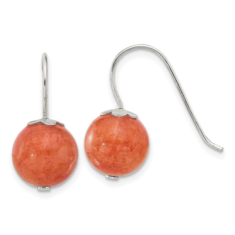 Sterlingsilber Poliert 10mm Orange Quarz Ohrhänger
