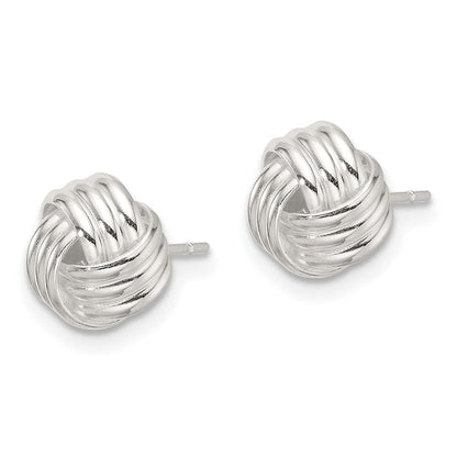 Sterlingsilber Poliert Liebe Knoten Ohrstecker