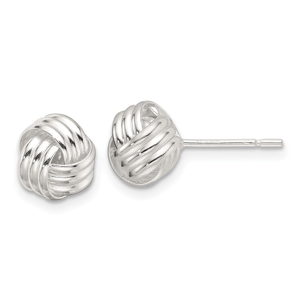 Sterlingsilber Poliert Liebe Knoten Ohrstecker
