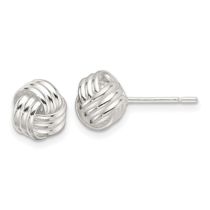 Sterlingsilber Poliert Liebe Knoten Ohrstecker