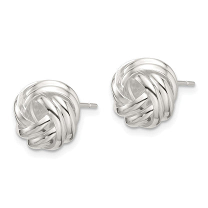 Sterlingsilber Poliert Liebe Knoten Ohrstecker
