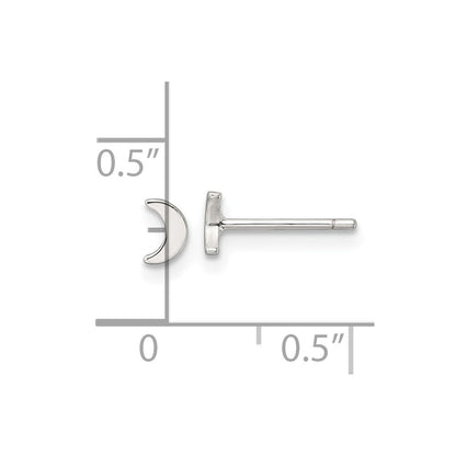 Sterlingsilber E-coating Mond Ohrstecker