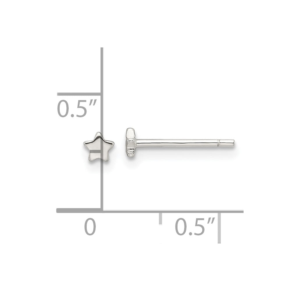 Sterlingsilber E-coating Stern Ohrstecker