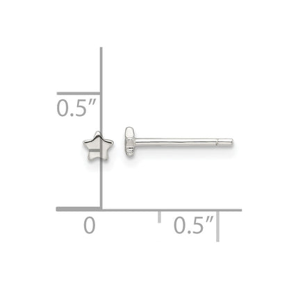 Sterlingsilber E-coating Stern Ohrstecker