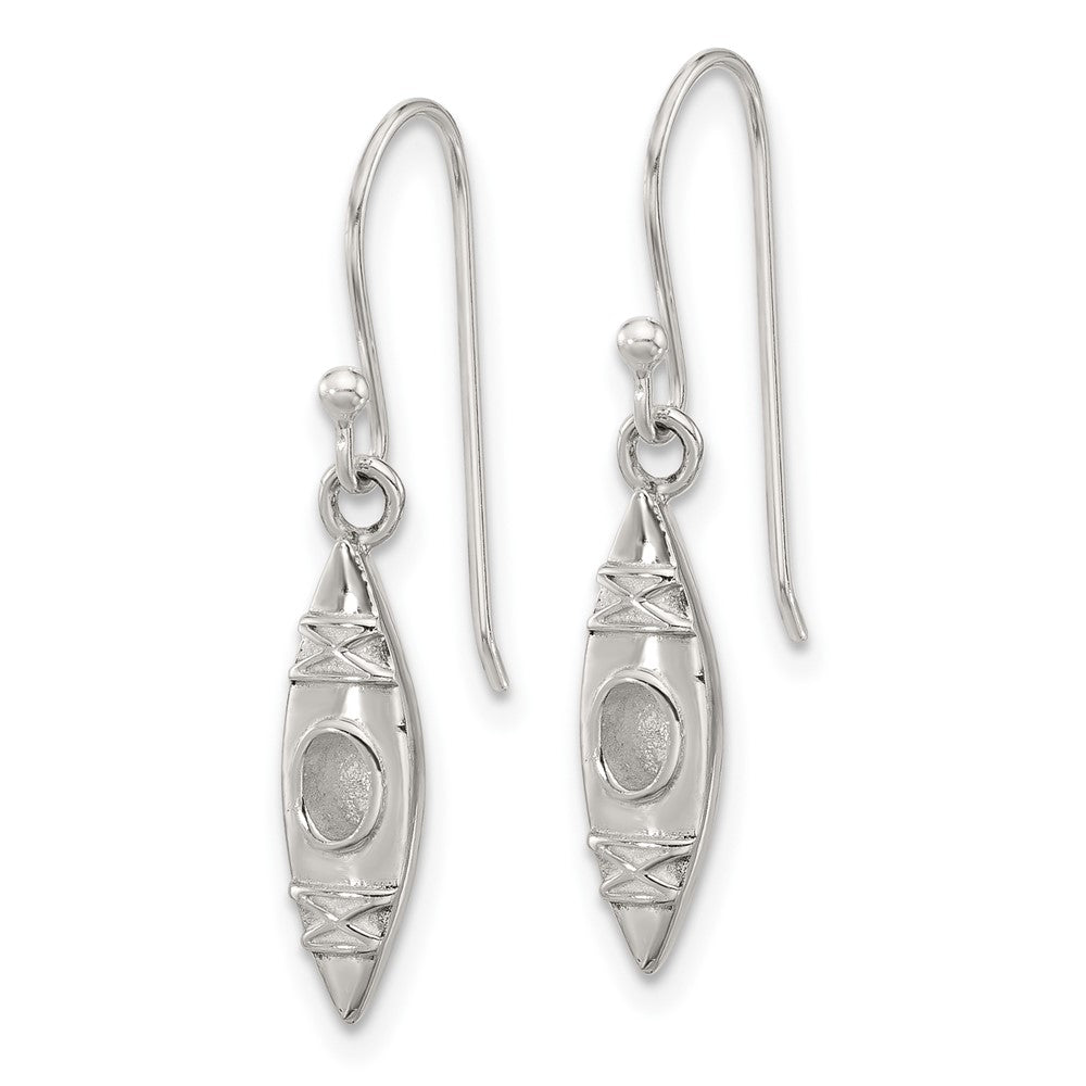 Sterlingsilber Poliert Canoe / Kayak Ohrhänger