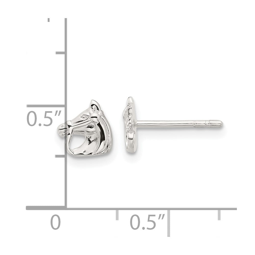 Sterlingsilber E-coated Pferd Ohrstecker